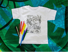 Cargar imagen en el visor de la galería, Camiseta fauna y flora Colombiana coloreable - Weekids
