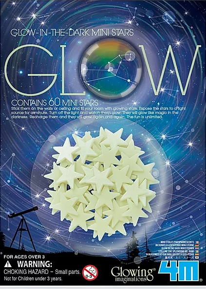 Mini estrellas Adhesivas Glow in The Dark - 4m