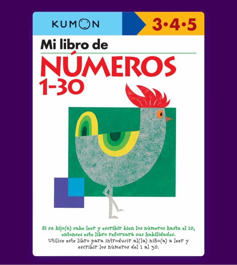 Libro Mi libro de números del 1 - 30  - Kumon